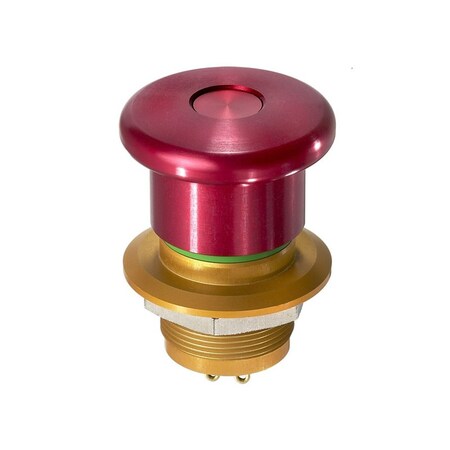 Apem Inc Emergency Stop Switches / E-Stop Switches Dpdt 2Nc 24V 1A Illum Green Ip65 ES1S41653001